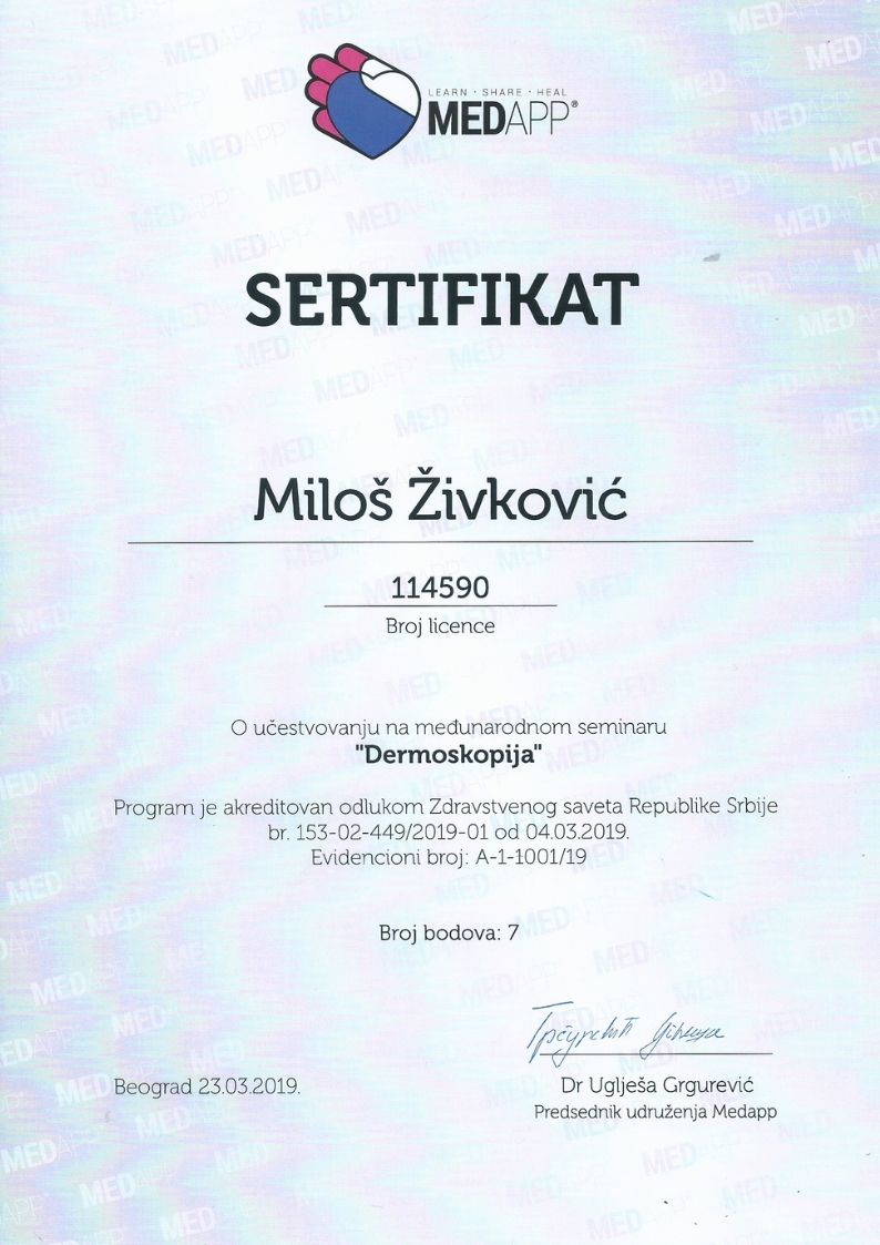 Dr Miloš Živković IMedic ordinacija